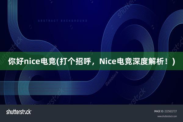 你好nice电竞(打个招呼，Nice电竞深度解析！)