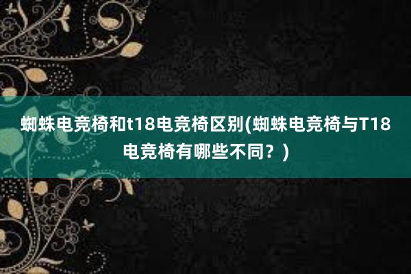 蜘蛛电竞椅和t18电竞椅区别(蜘蛛电竞椅与T18电竞椅有哪些不同？)