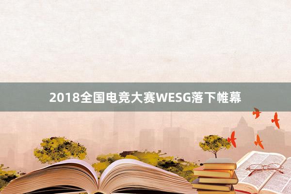 2018全国电竞大赛WESG落下帷幕