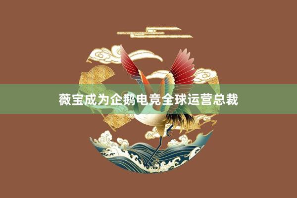 薇宝成为企鹅电竞全球运营总裁