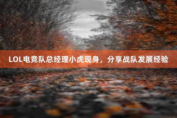 LOL电竞队总经理小虎现身，分享战队发展经验