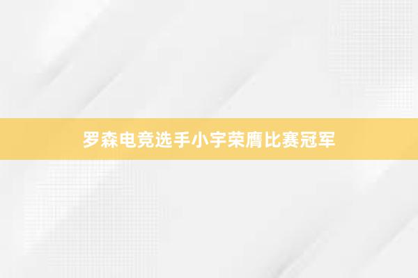 罗森电竞选手小宇荣膺比赛冠军